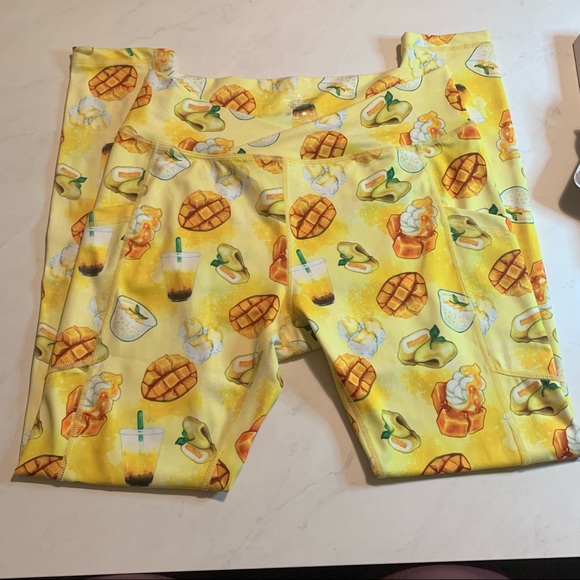 IRON YOKAI Mango Print V-CUT LEGGINGS Size XL - Picture 9 of 15
